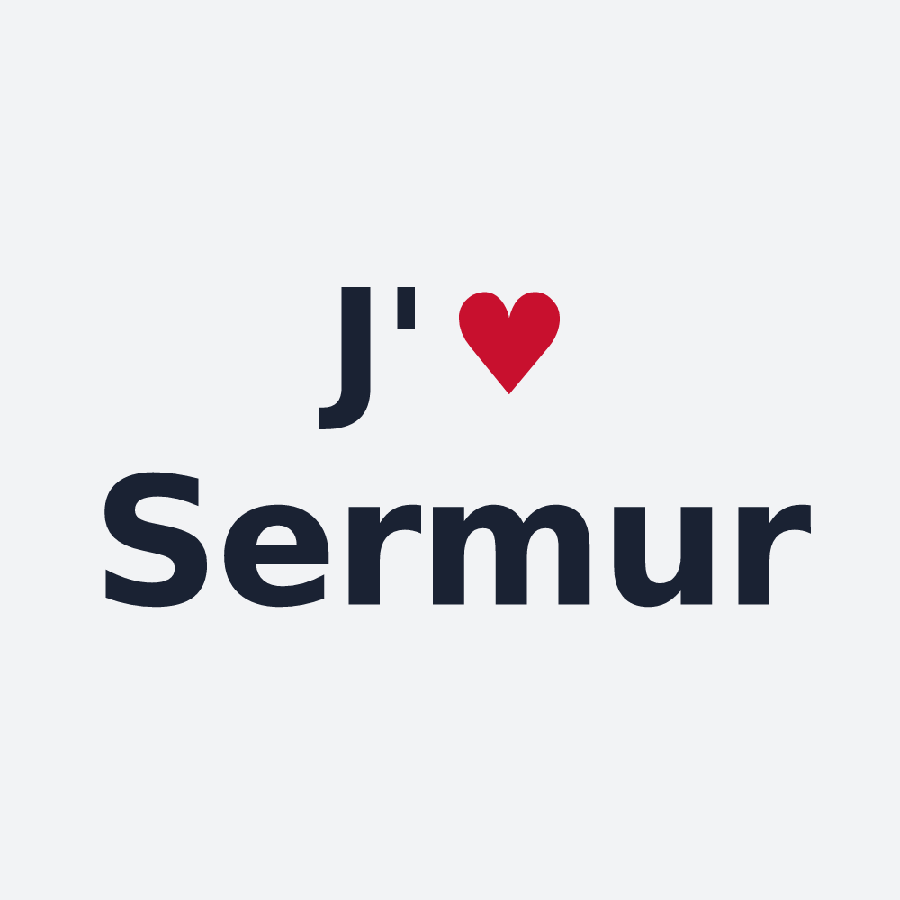Poster personnalisé Sermur — design J'aime Sermur