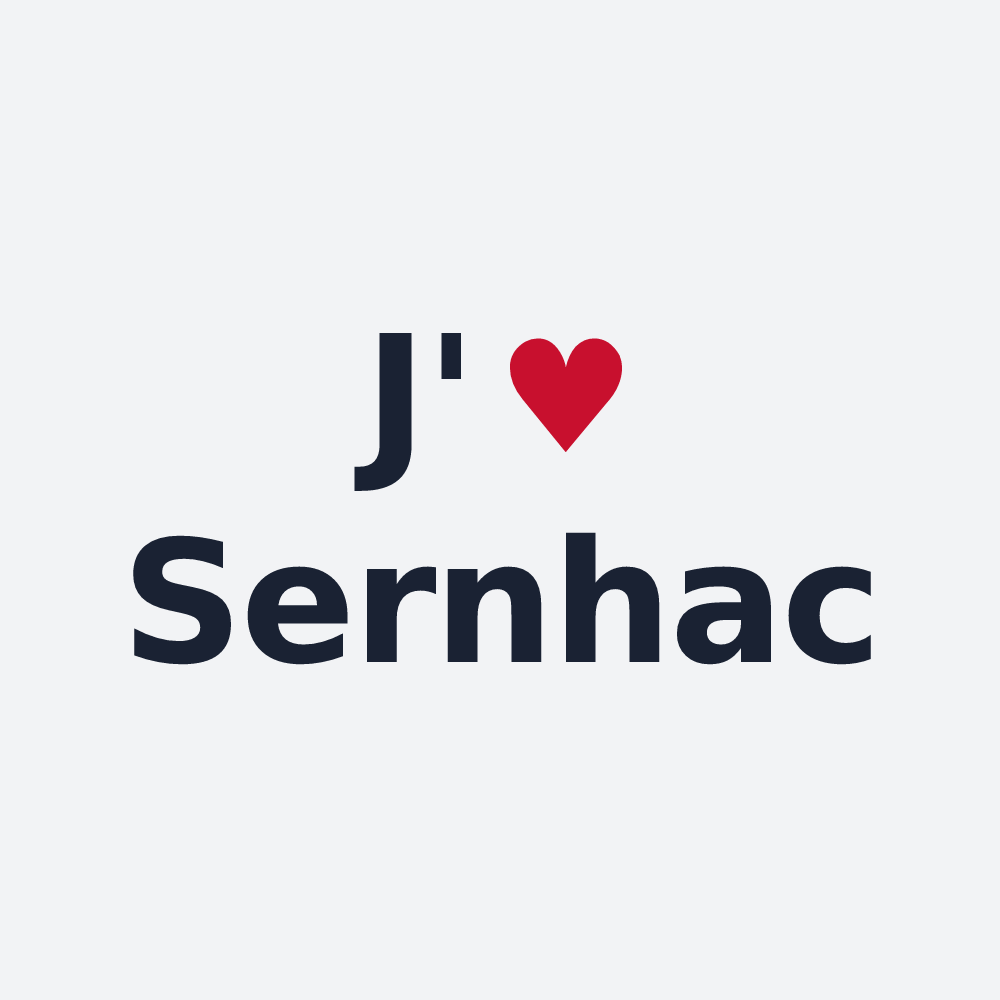 Poster personnalisé Sernhac — design J'aime Sernhac