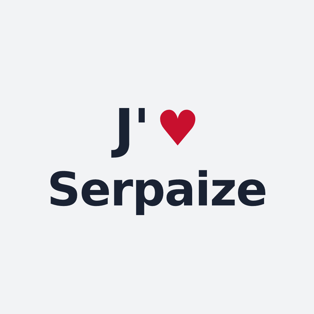 Poster personnalisé Serpaize — design J'aime Serpaize
