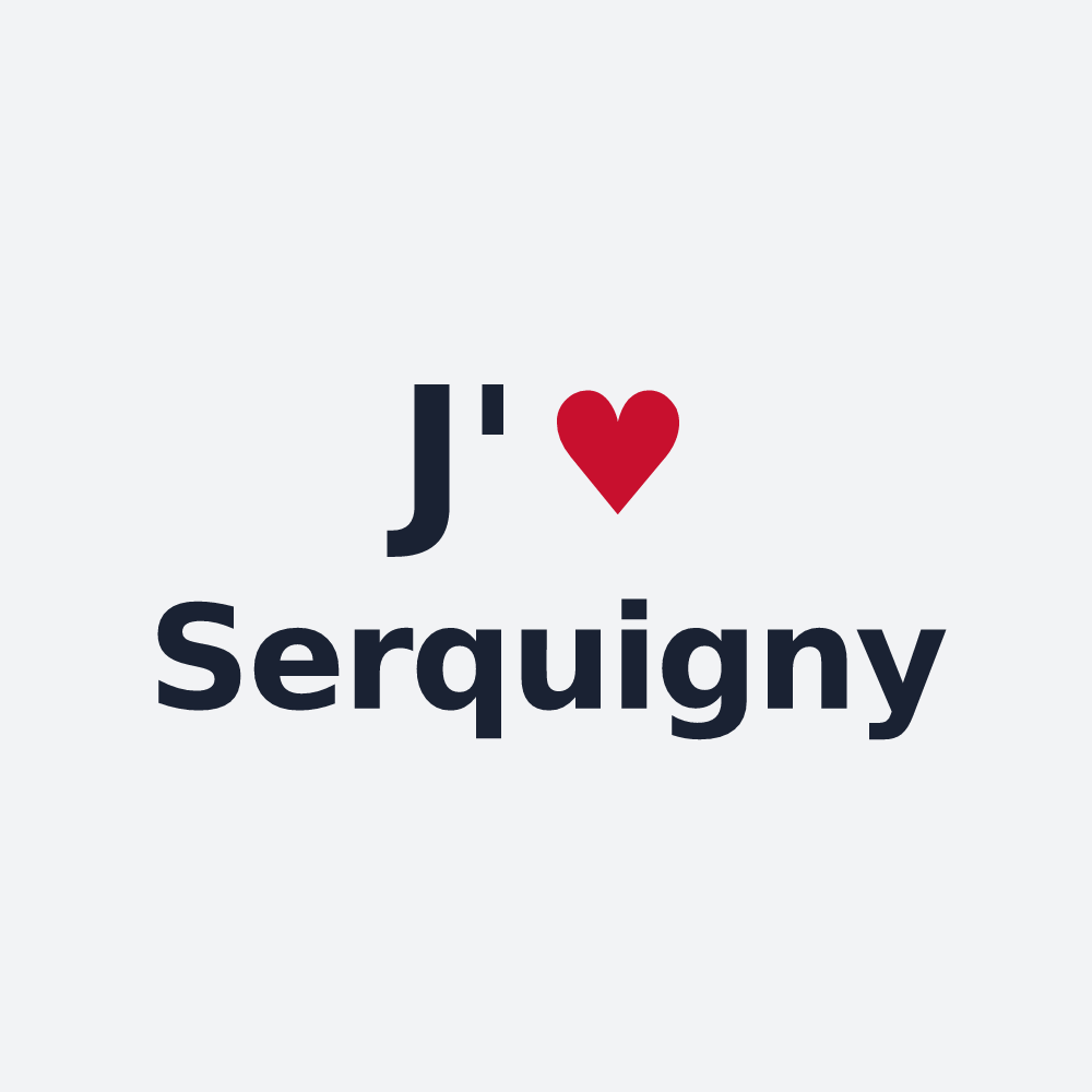 Poster personnalisé Serquigny — design J'aime Serquigny