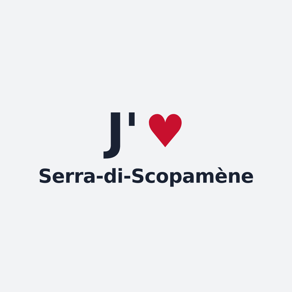 Poster personnalisé Serra-di-Scopamène — design J'aime Serra-di-Scopamène