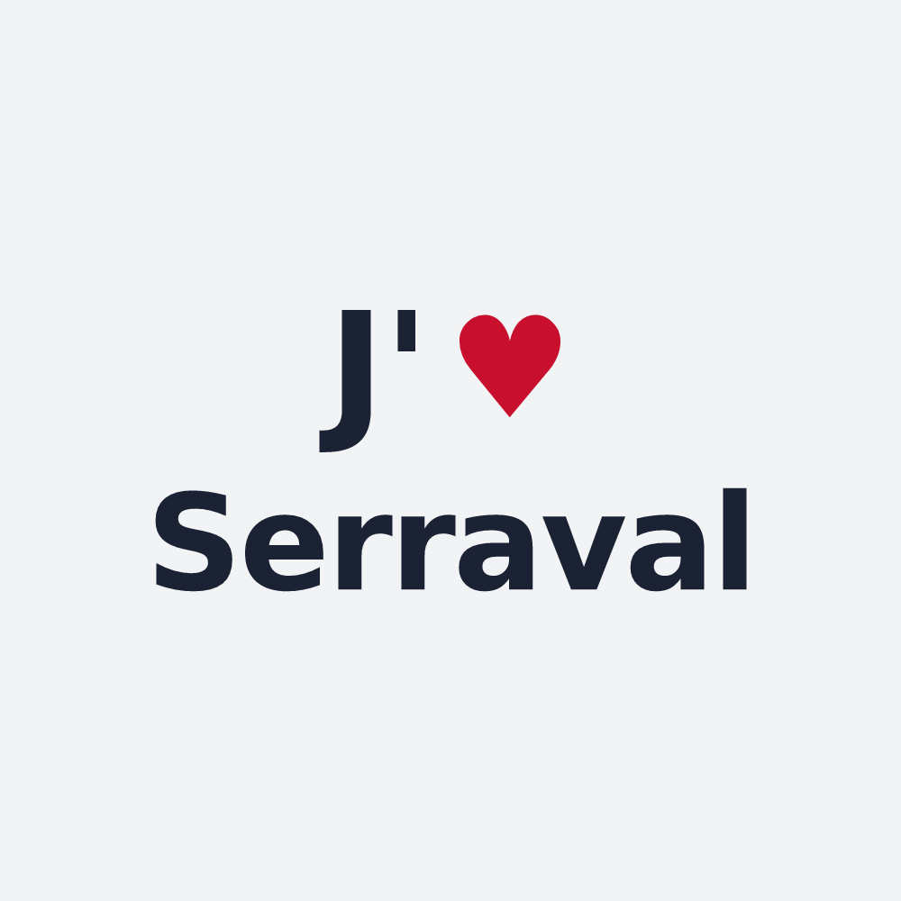 Poster personnalisé Serraval — design « J'aime Serraval » imprimé sur le poster