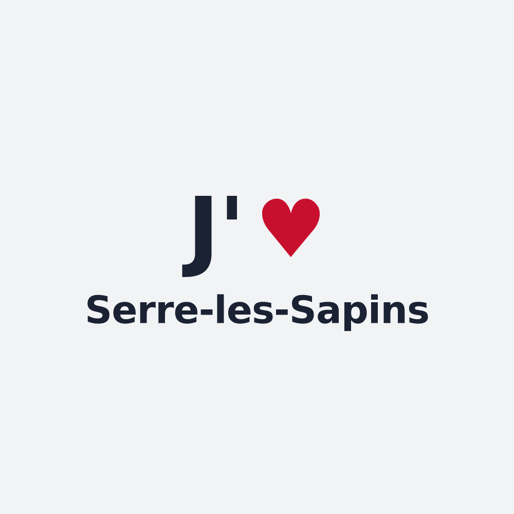 Poster personnalisé Serre-les-Sapins — design « J'aime Serre-les-Sapins » imprimé sur le poster