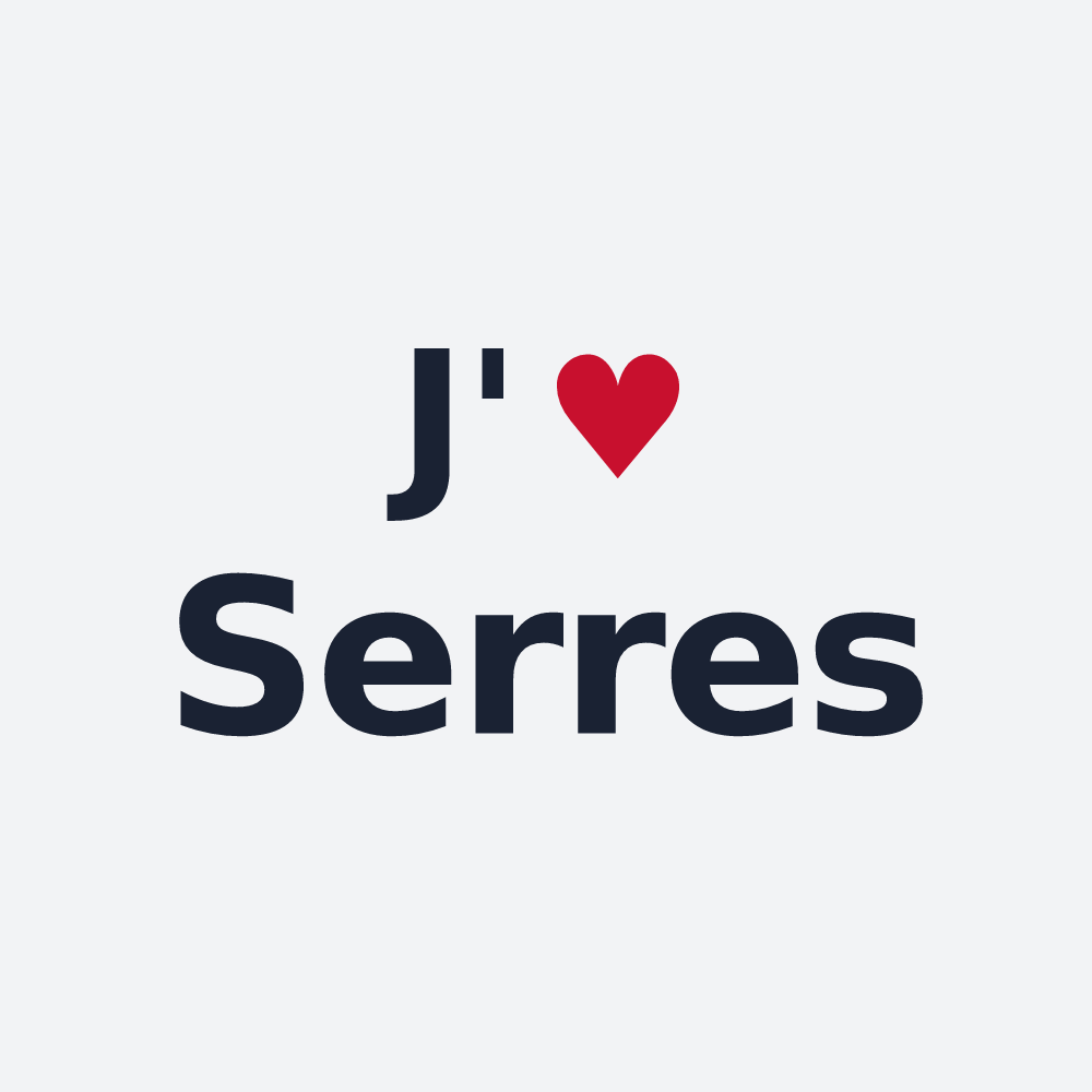 Poster personnalisé Serres — design J'aime Serres