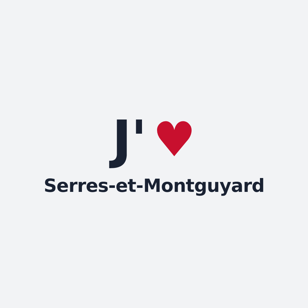 Poster personnalisé Serres-et-Montguyard — design « J'aime Serres-et-Montguyard » imprimé sur le poster