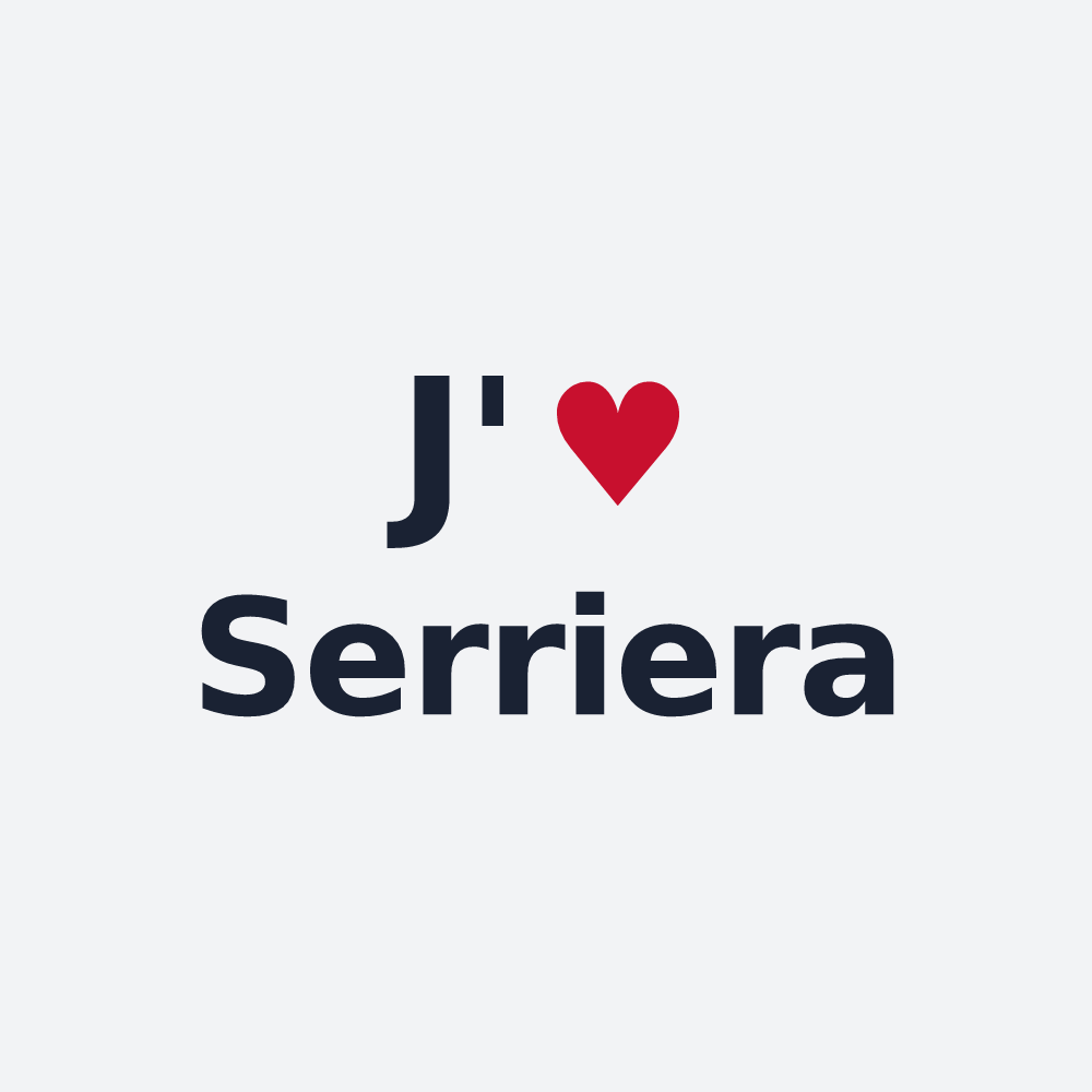Poster personnalisé Serriera — design J'aime Serriera