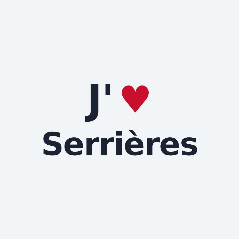 Poster personnalisé Serrières — design J'aime Serrières