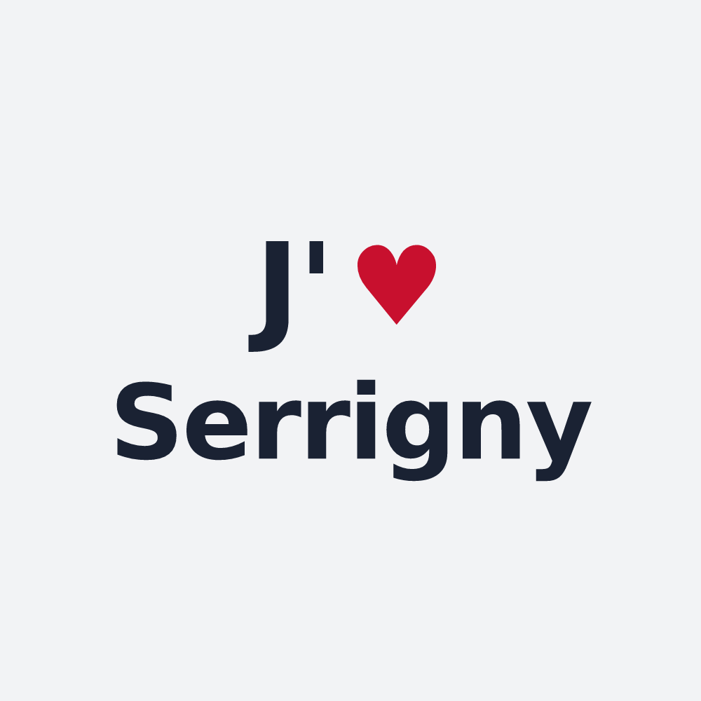 Poster personnalisé Serrigny — design J'aime Serrigny