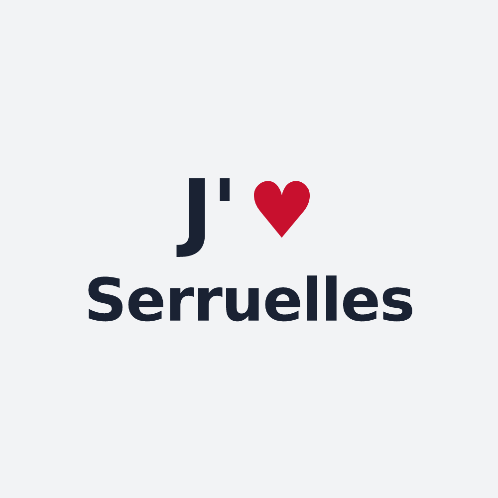 Poster personnalisé Serruelles — design J'aime Serruelles