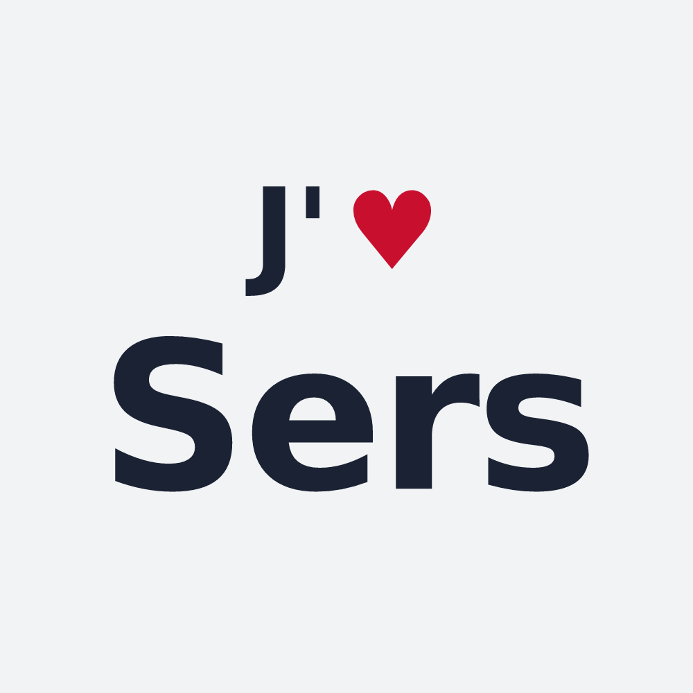 Poster personnalisé Sers — design J'aime Sers
