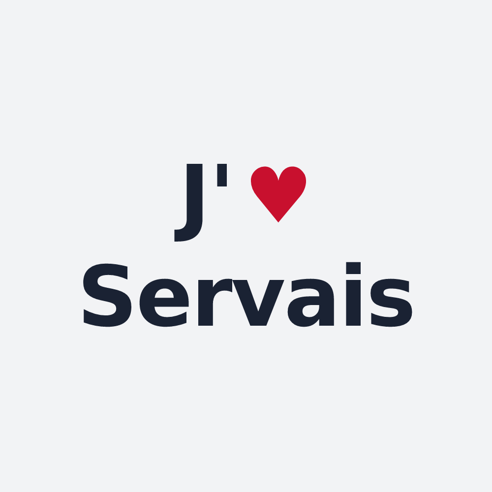 Poster personnalisé Servais — design J'aime Servais