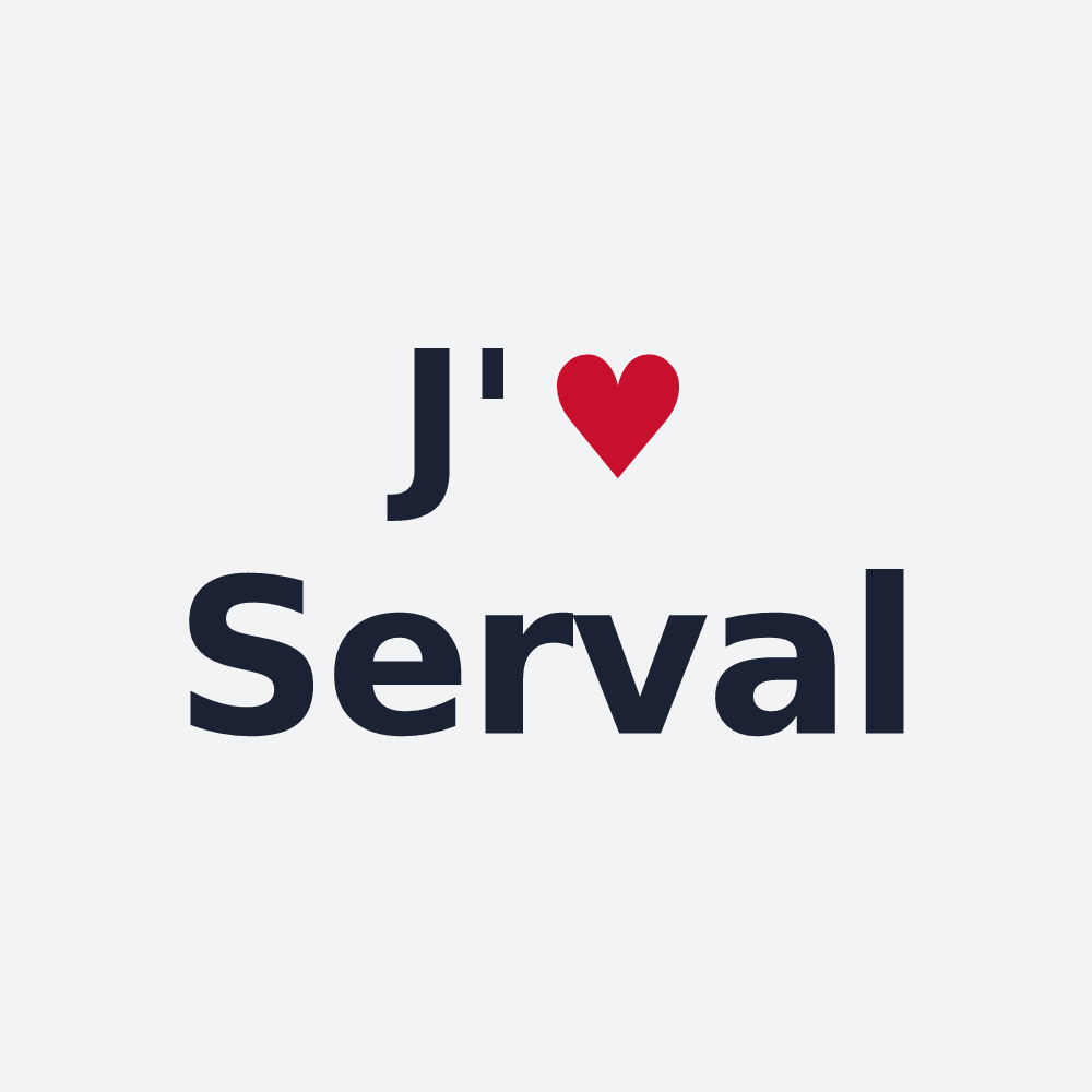 Poster personnalisé Serval — design J'aime Serval