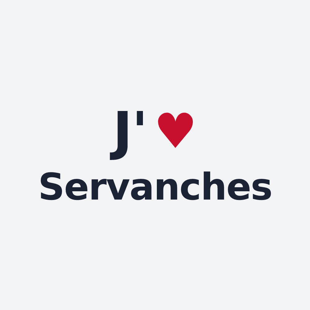 Poster personnalisé Servanches — design J'aime Servanches