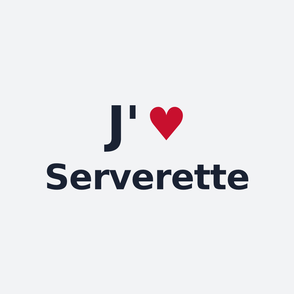 Poster personnalisé Serverette — design J'aime Serverette
