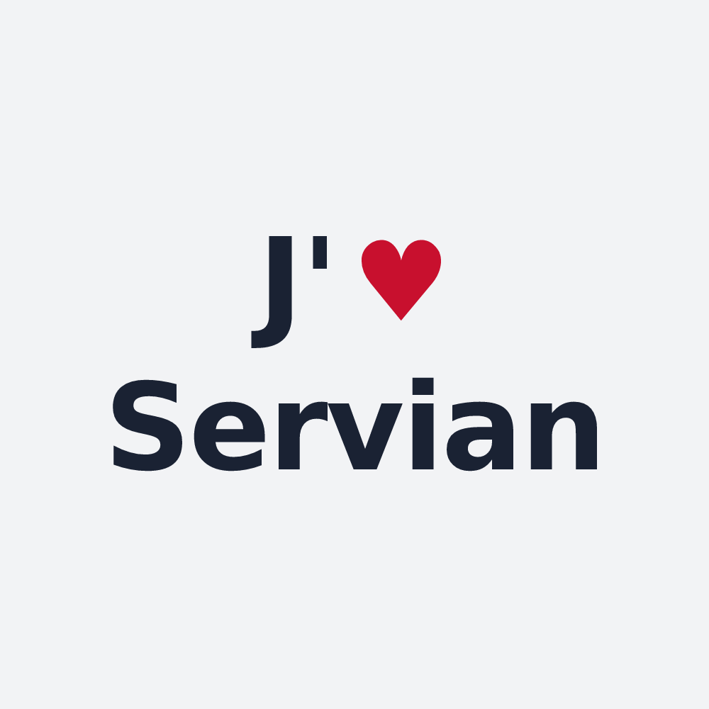 Poster personnalisé Servian — design J'aime Servian