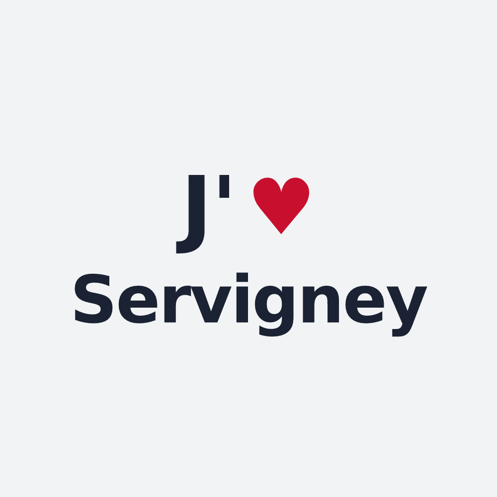 Poster personnalisé Servigney — design J'aime Servigney