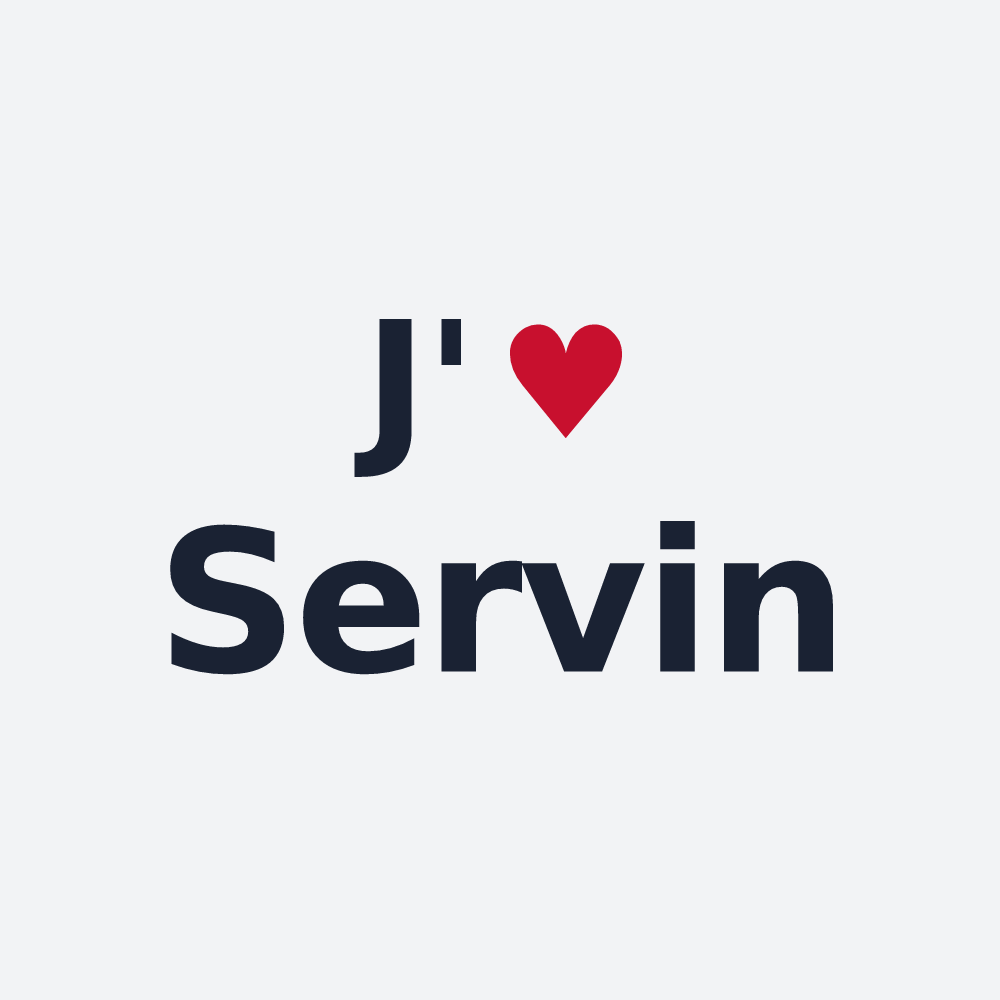 Poster personnalisé Servin — design J'aime Servin