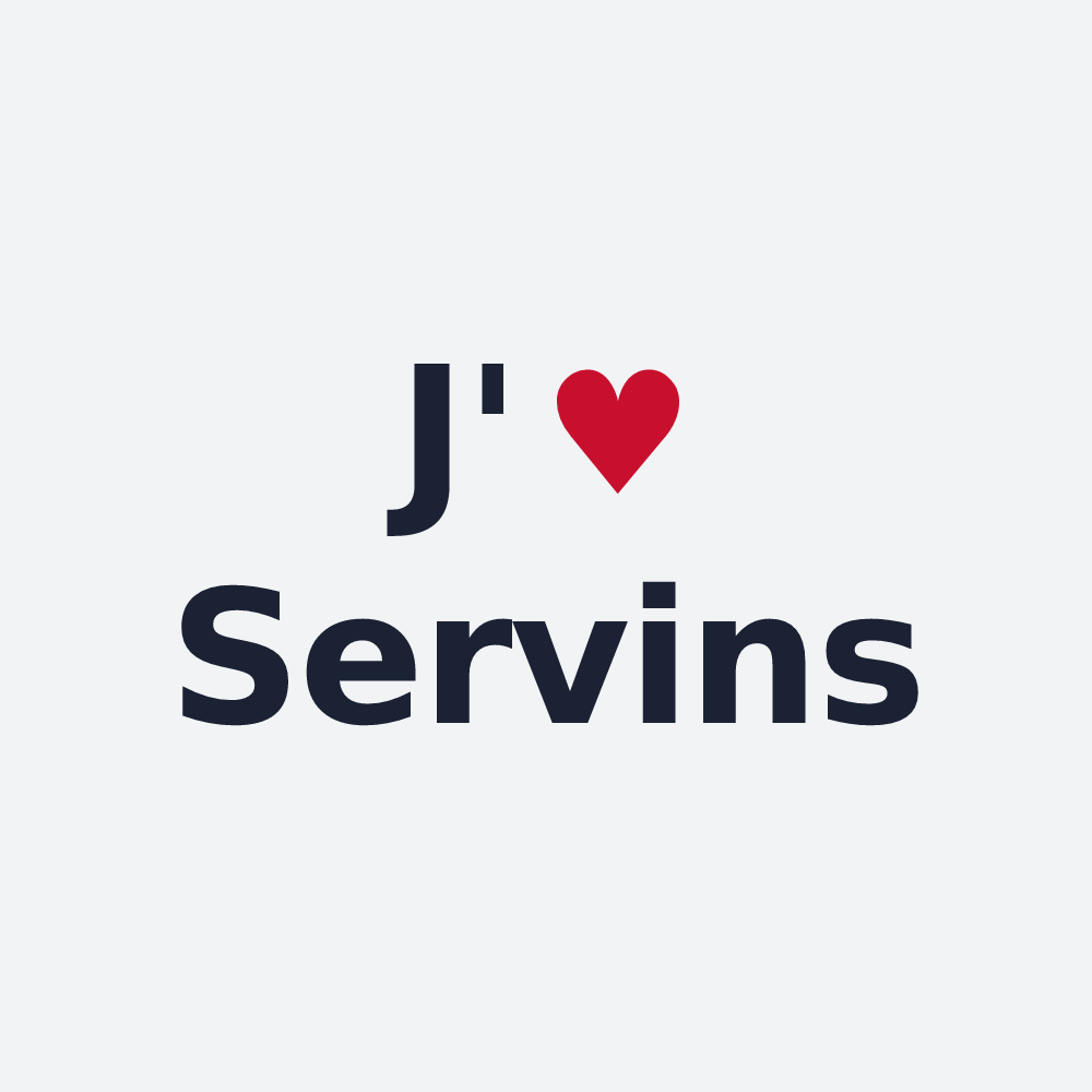 Poster personnalisé Servins — design J'aime Servins
