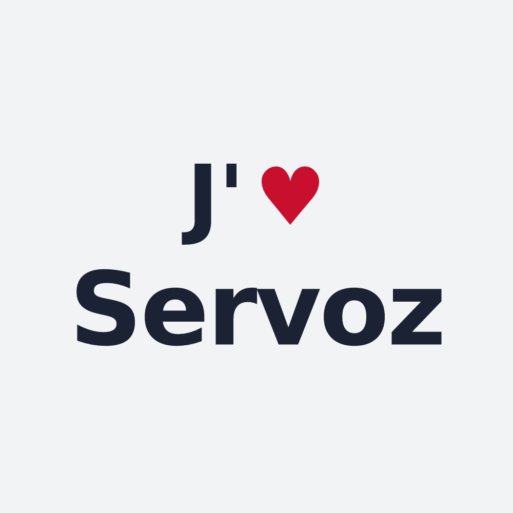 Poster personnalisé Servoz — design J'aime Servoz