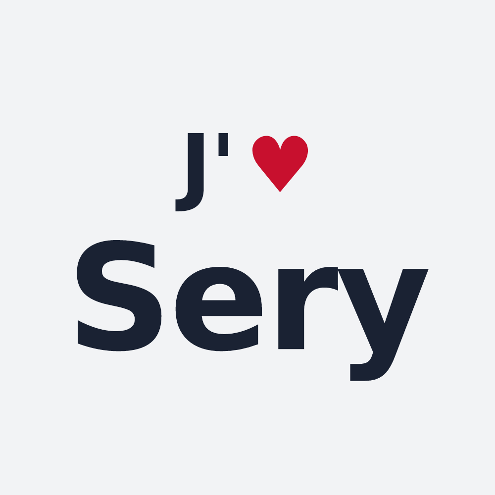Poster personnalisé Sery — design « J'aime Sery » imprimé sur le poster