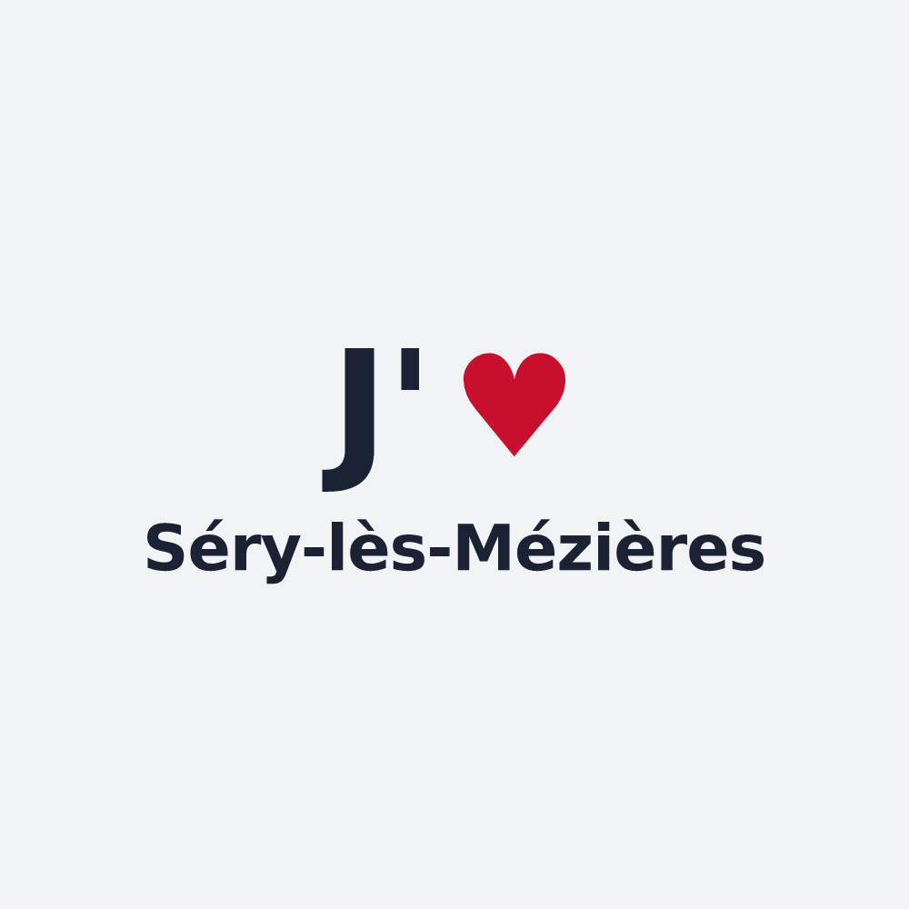 Poster personnalisé Séry-lès-Mézières — design J'aime Séry-lès-Mézières