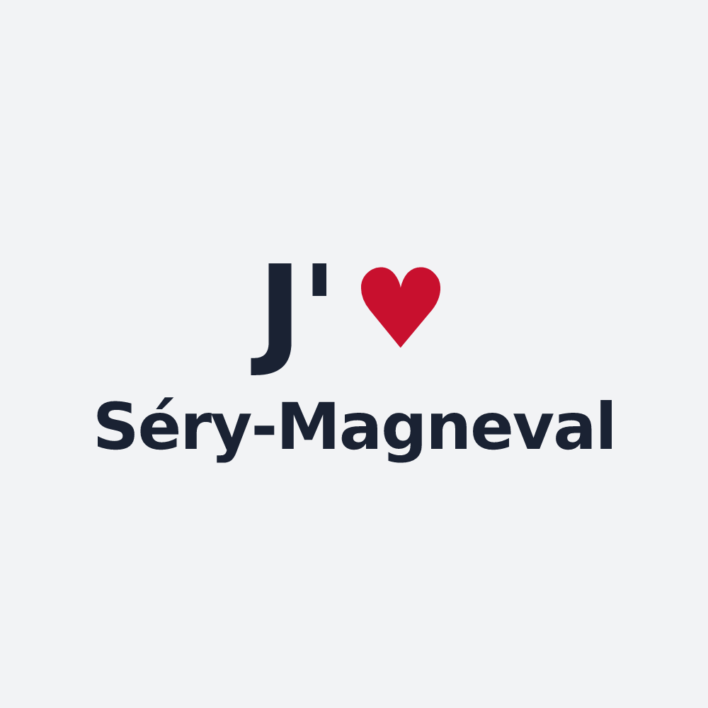 Poster personnalisé Séry-Magneval — design J'aime Séry-Magneval