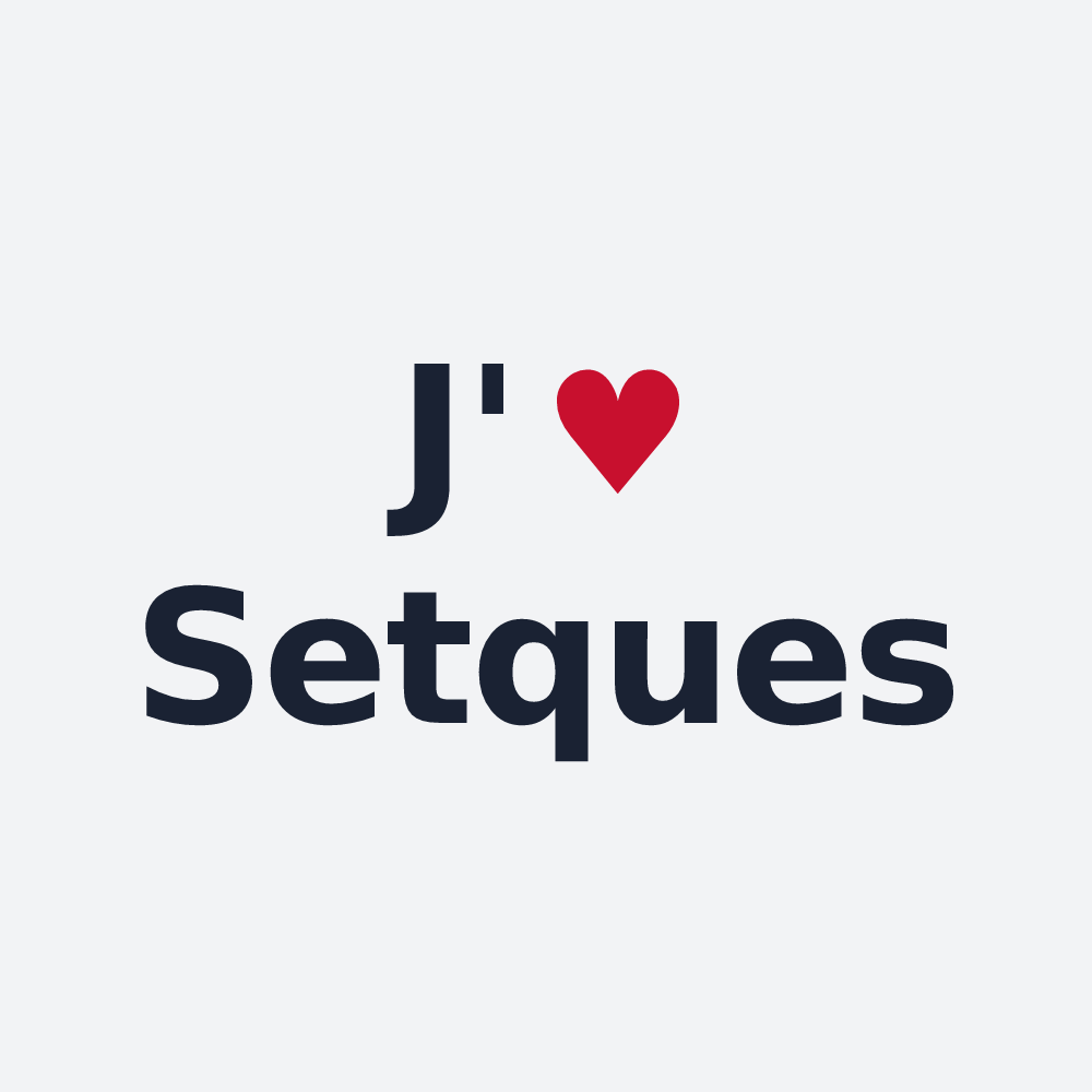 Poster personnalisé Setques — design J'aime Setques