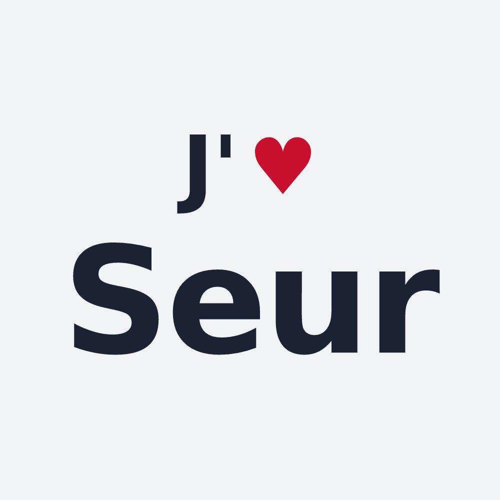 Poster personnalisé Seur — design J'aime Seur