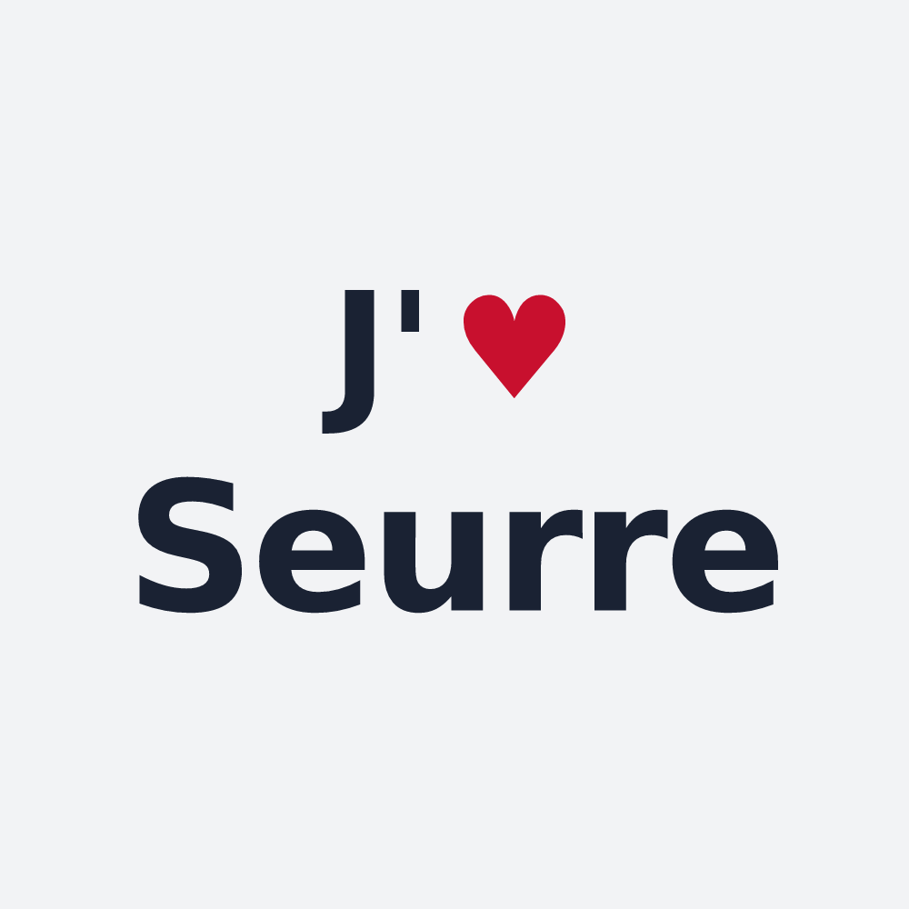 Poster personnalisé Seurre — design J'aime Seurre