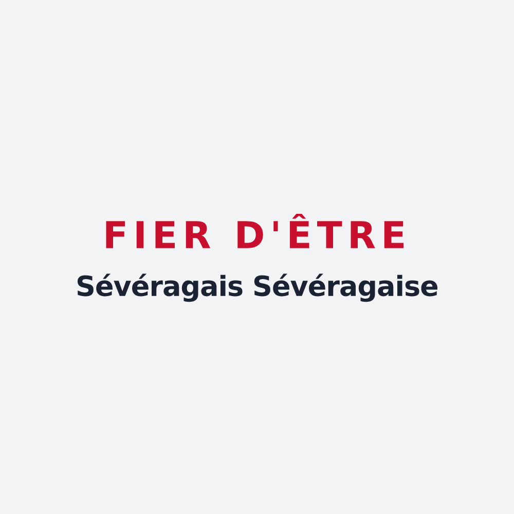Poster « Fier d'être Sévéragais Sévéragaise » — design pour Sévérac d'Aveyron