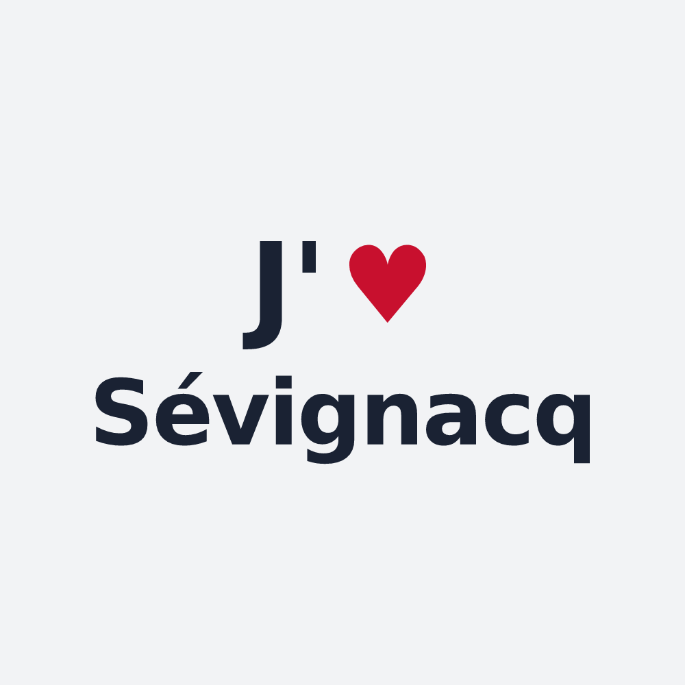 Poster personnalisé Sévignacq — design « J'aime Sévignacq » imprimé sur le poster