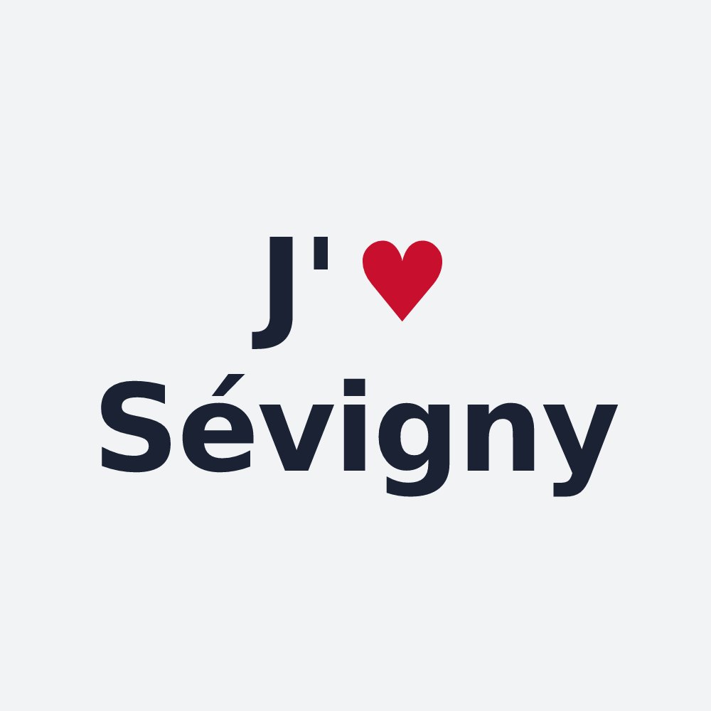 Poster personnalisé Sévigny — design « J'aime Sévigny » imprimé sur le poster