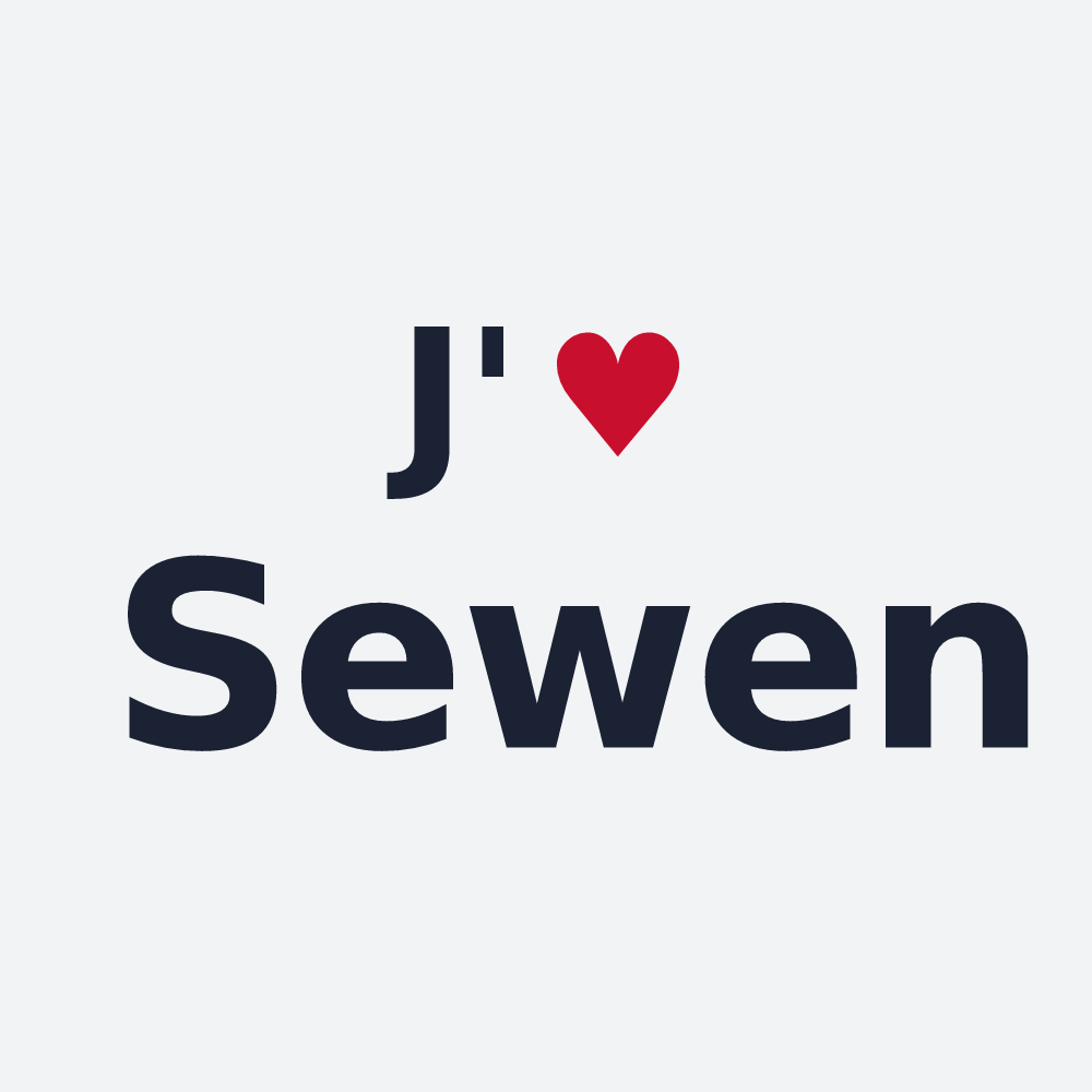 Poster personnalisé Sewen — design J'aime Sewen