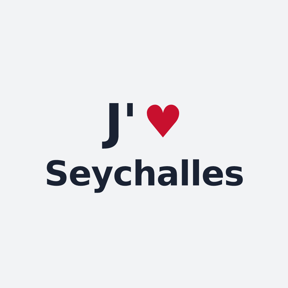 Poster personnalisé Seychalles — design J'aime Seychalles