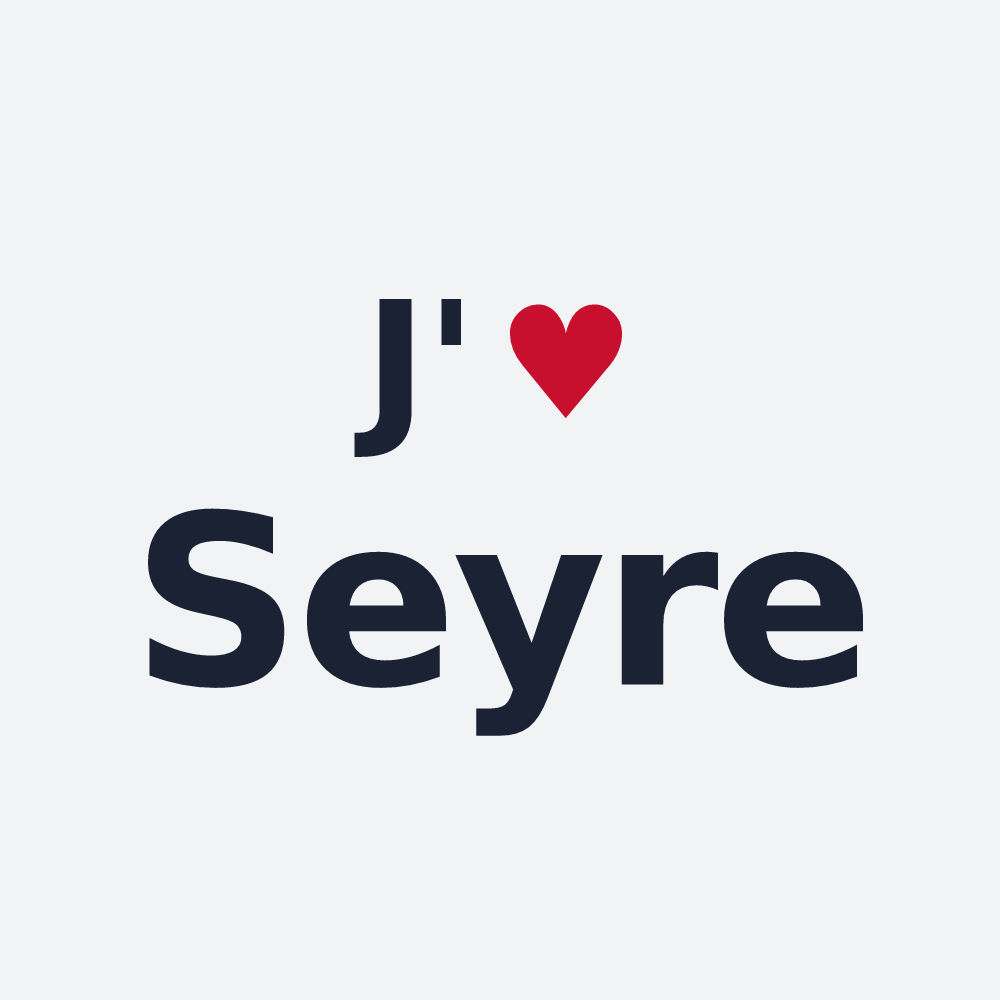 Poster personnalisé Seyre — design « J'aime Seyre » imprimé sur le poster