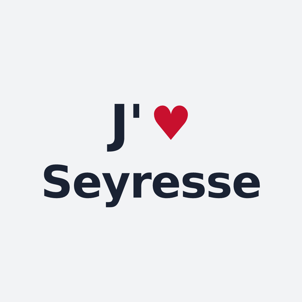 Poster personnalisé Seyresse — design J'aime Seyresse