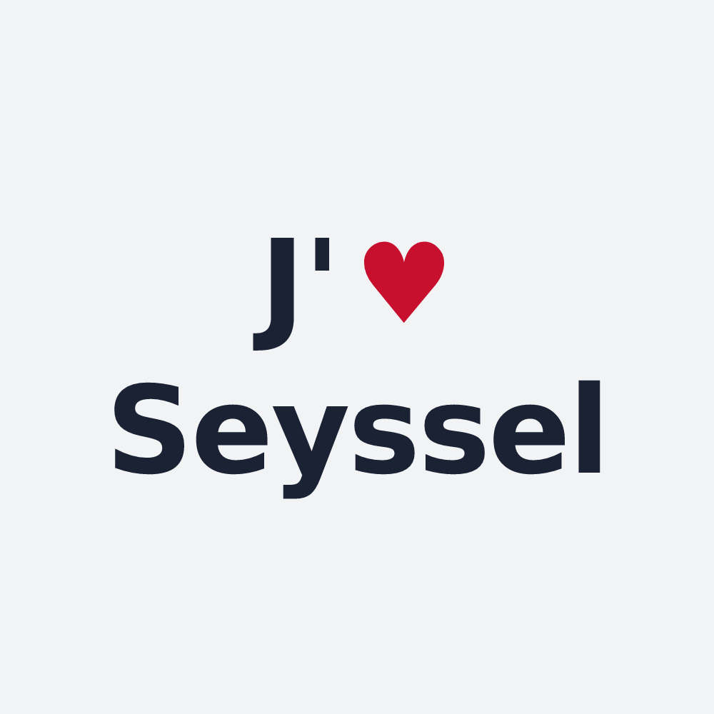 Poster personnalisé Seyssel — design J'aime Seyssel