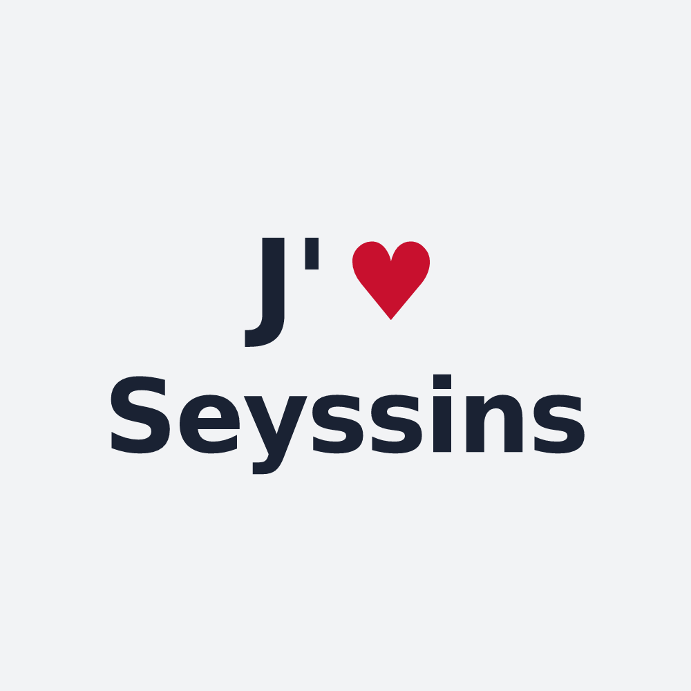 Poster personnalisé Seyssins — design J'aime Seyssins