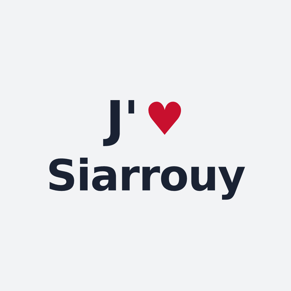 Poster personnalisé Siarrouy — design J'aime Siarrouy