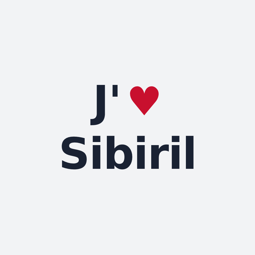 Poster personnalisé Sibiril — design J'aime Sibiril