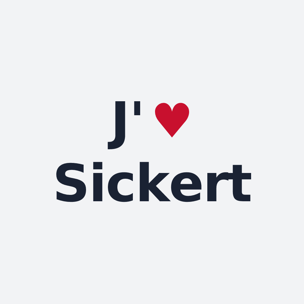 Poster personnalisé Sickert — design « J'aime Sickert » imprimé sur le poster