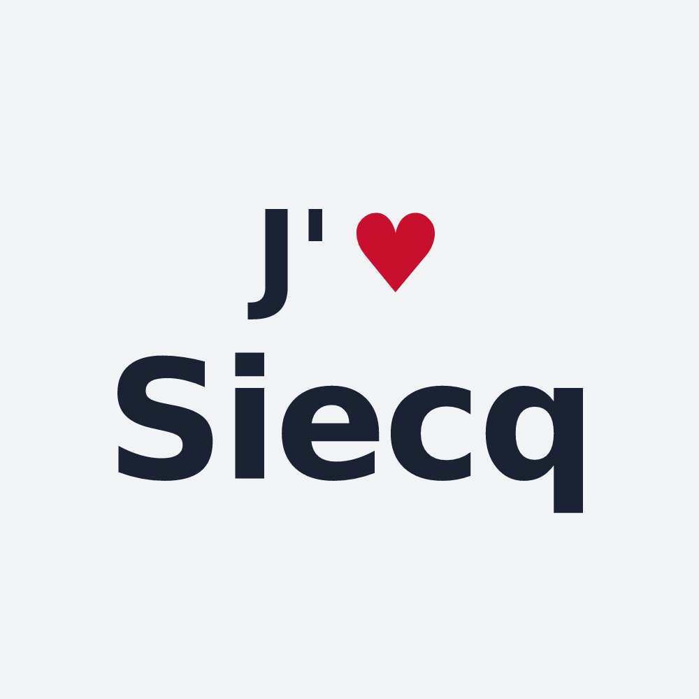Poster personnalisé Siecq — design J'aime Siecq