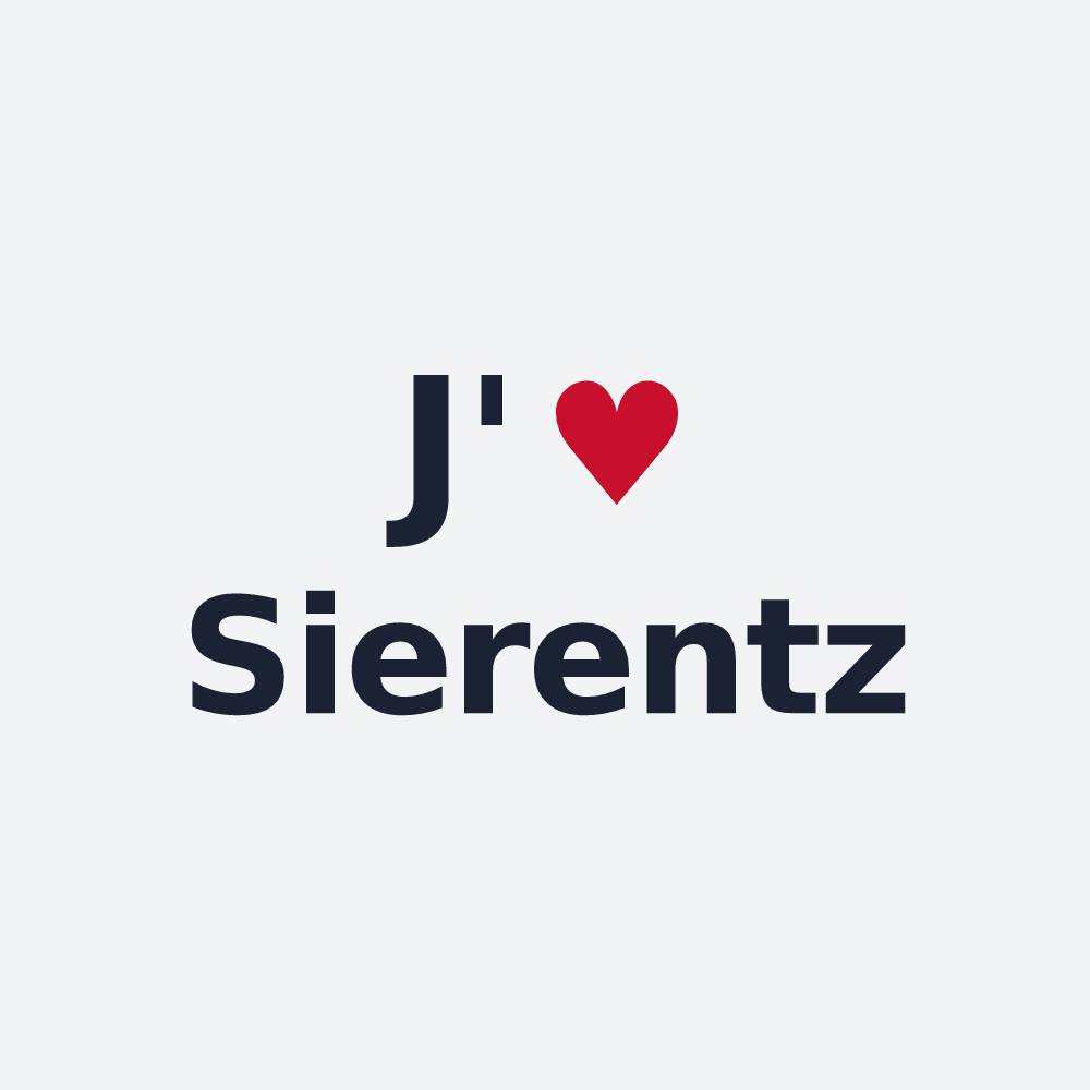 Poster personnalisé Sierentz — design « J'aime Sierentz » imprimé sur le poster