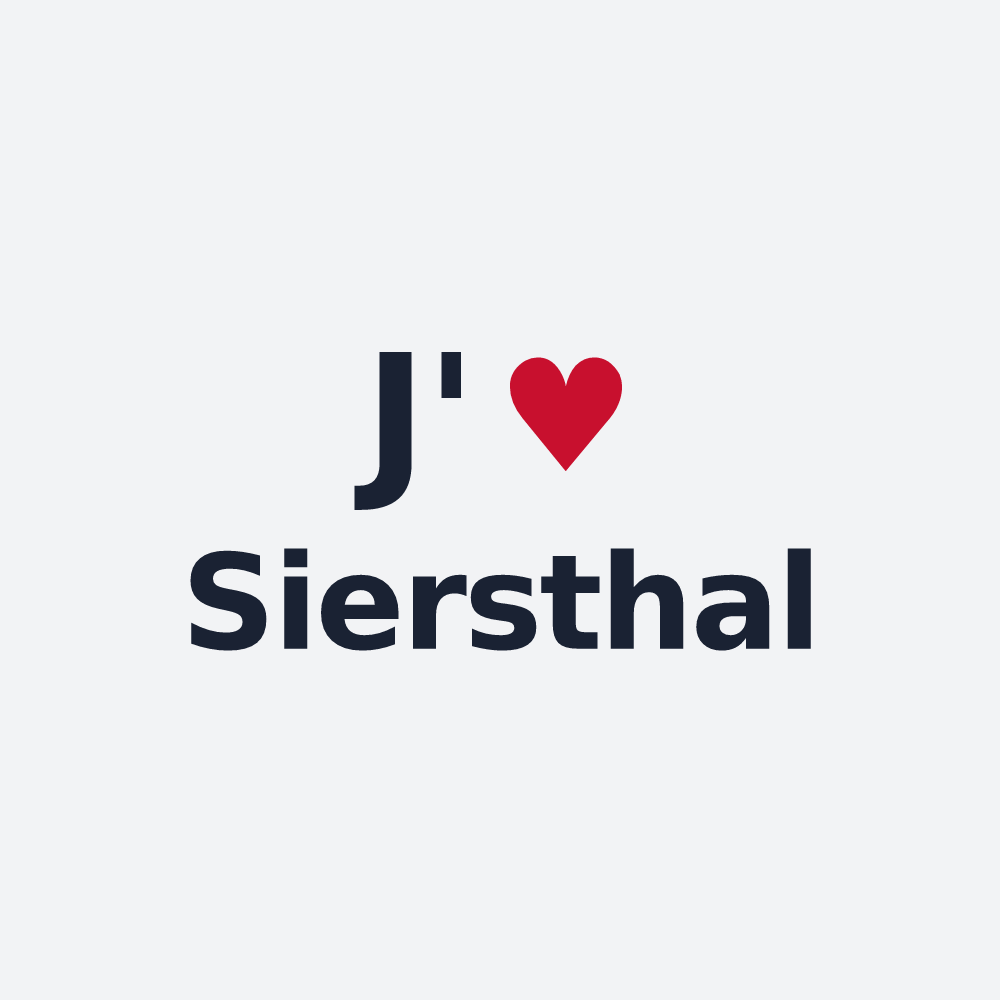 Poster personnalisé Siersthal — design J'aime Siersthal