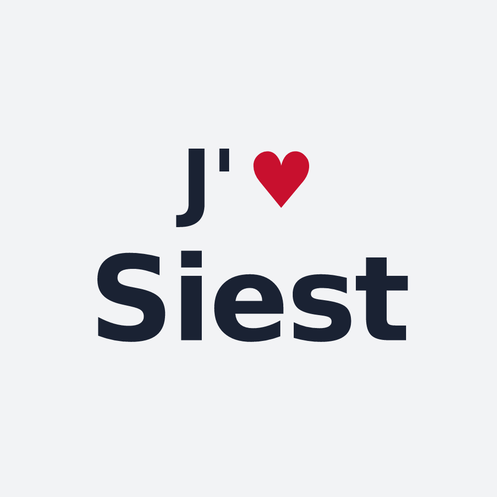 Poster personnalisé Siest — design « J'aime Siest » imprimé sur le poster
