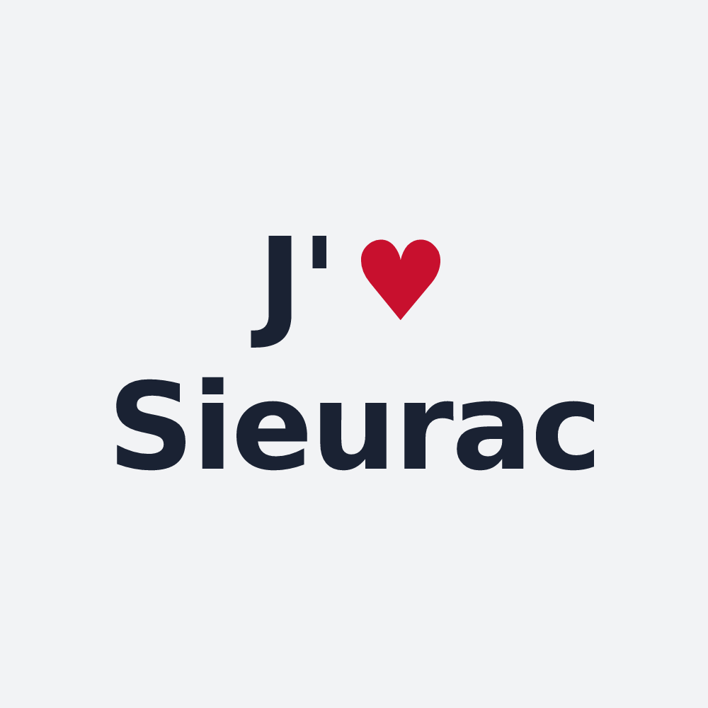 Poster personnalisé Sieurac — design J'aime Sieurac
