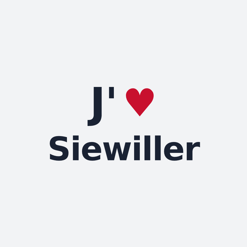 Poster personnalisé Siewiller — design J'aime Siewiller