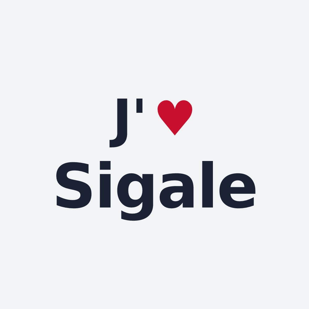 Poster personnalisé Sigale — design J'aime Sigale