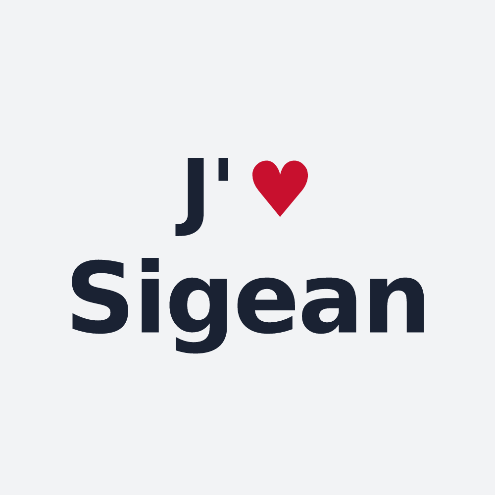 Poster personnalisé Sigean — design J'aime Sigean