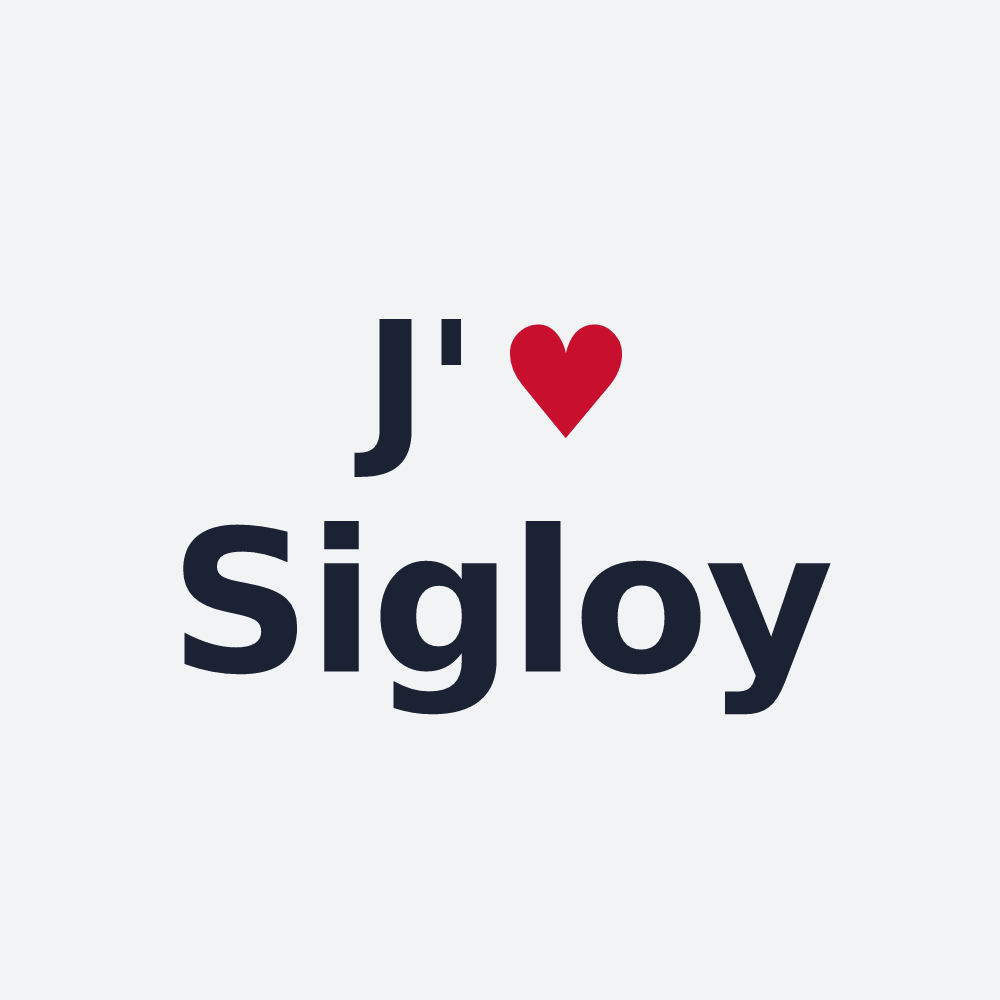 Poster personnalisé Sigloy — design J'aime Sigloy